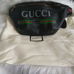 Print Leather Belt Bag